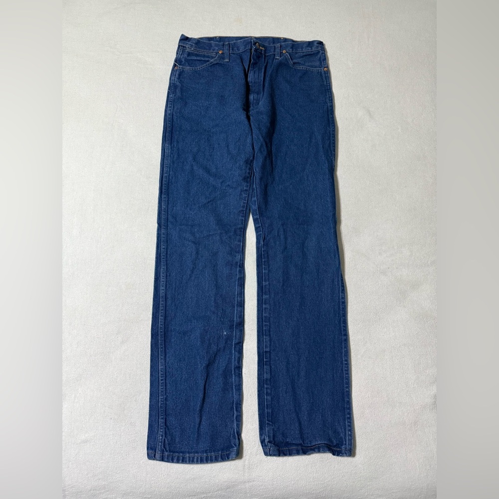 Wrangler Jeans Mens 33x34 Blue‎ Cowboy Cut 13MWZ Western Workwear Denim